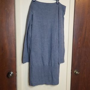 NWOT grey off sholder sweater dress